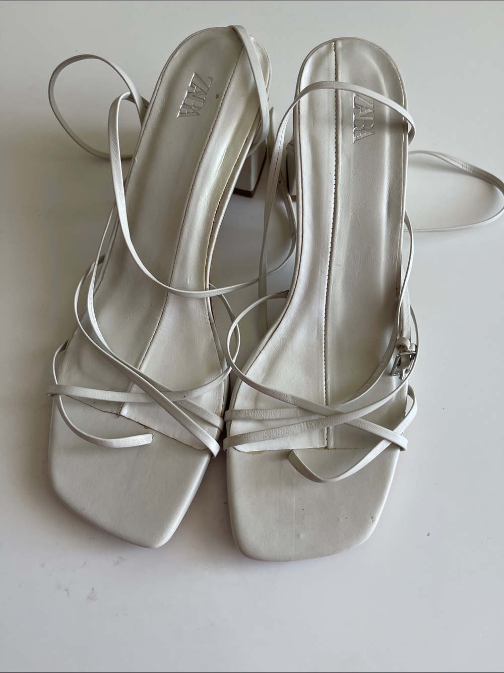Zara Women's Elegant Cream Sandals